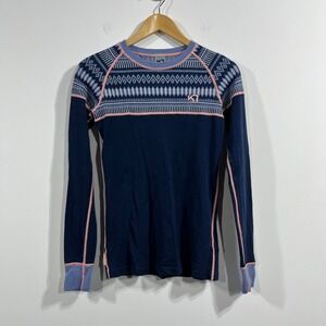 Kari Traa 100% Merino Wool Lokke Base Layer Top Womens Medium Nordic Ski Hiking